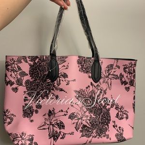 VICTORIA'S SECRET pink (rose) floral leather tote